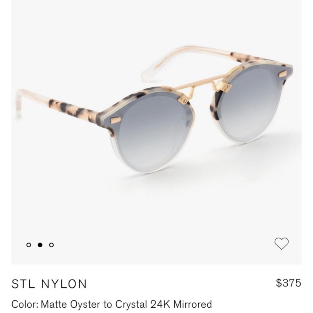 Brand new KREWE STL Nylon 24k mirrored sunglasses